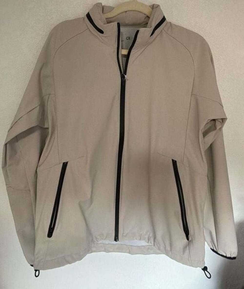 GapFit Windbreaker Jacket Size S Khaki Athletic Full Zip